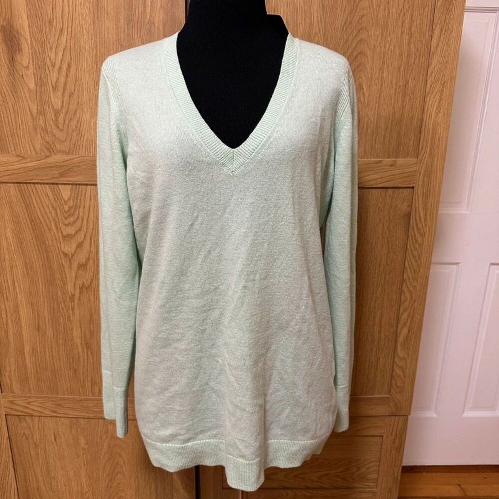 Banana Republic Italian V-Neck Merino Wool Cashmere Blend Sweater pullover